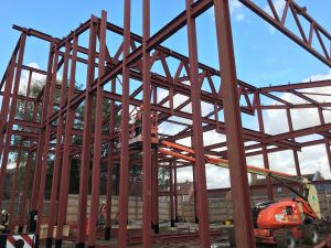 Steel structure of new building