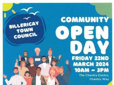 Community open day poster 22 March 2024