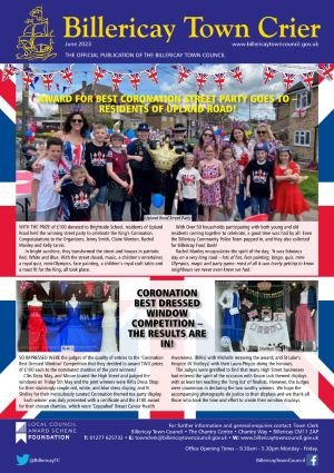 Front page of Town Crier June 2023