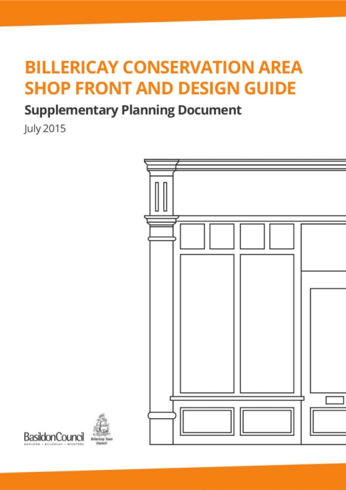 Front page of Billericay Shop Front and Conservation Area booklet