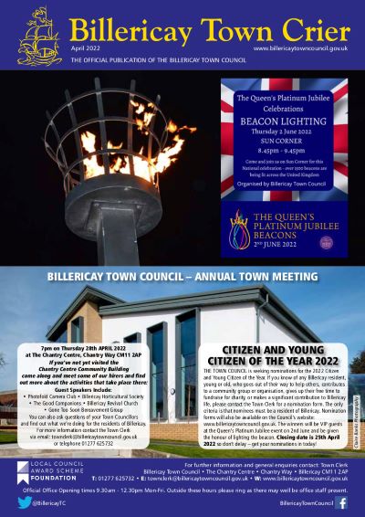 Town Crier newsletter April 2022