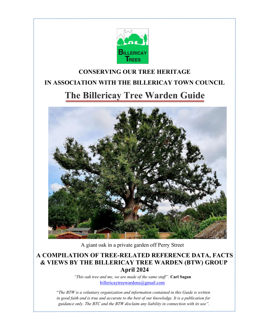 Billericay tree warden guide front page